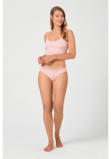 File Lastikli Lazer Kesim Bikini Külot 3'lü Paket Çok Renkli 2