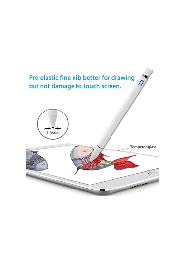 Dokunmatik Şarjlı Tablet Kalem Stylus iPad Uyumlu Samsung Çizim