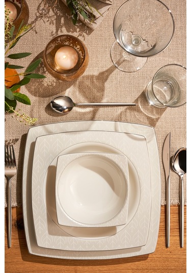 Emsan Pelin 60 Parça 12 Kişilik Yemek Takımı Kare