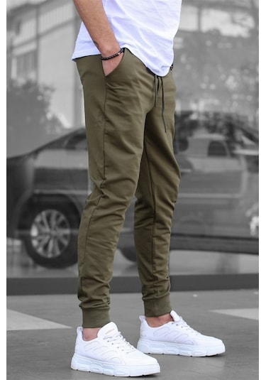 Madmext Haki Paçası Lastikli Erkek Eşofman 4821 Haki