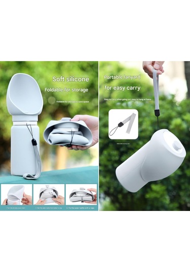 Köpek Kedi İçin Katlanabilir Esnek Sağlıklı Açık Hava Seyahat Yürüyüş Suluğu