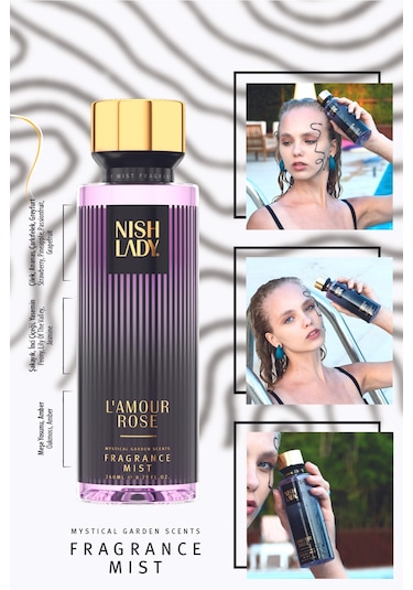 Nishlady L'amour Rose Body Mist Vegan Vücut Spreyi 260 ML