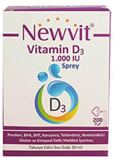 Newvit Vitamin D3 Damla 1.000 IU Sprey 30 ML