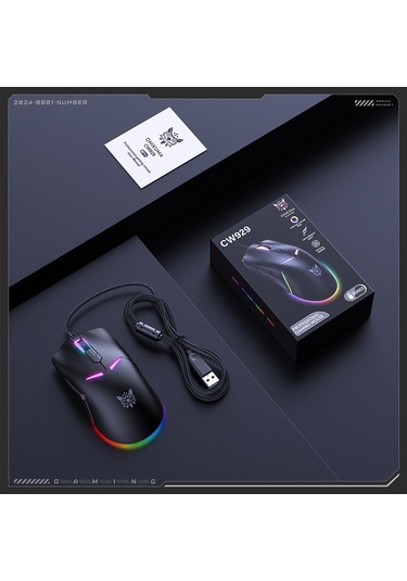 Onıkuma Cw929 Rgb 6400dpı Kablolu Fare Siyah Diğer