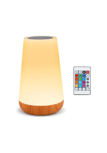Led Gece Lambası, Komodin Lambası, Renkli Dokunmatik Gece Lambası, Uzaktan Kumanda