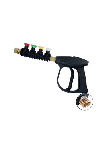Tenfowee Yüksek Basınçlı Araç Yıkama Tabancası - 4 Nozullu G3 Alaşımlı Hızlı Bağlantılı Ev Tipi M22 14mm