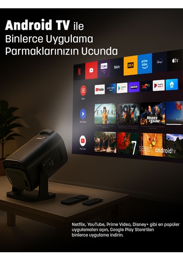 Jeero Oyunlu Projeksiyon Cihazı Android 2 Kollu -20.000 Oyun -türkçe Menü 320mını