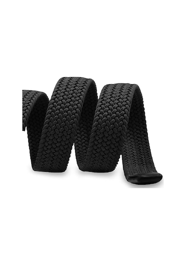 2 Adet Örgü Lastik Kemer 3,5cm Siyahkahverengi