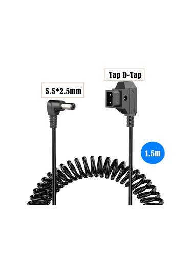Sones 1,5 M D-tap B Tipi Erkek - Dc Adaptör Monitör Kablosu Siyah SIYAH