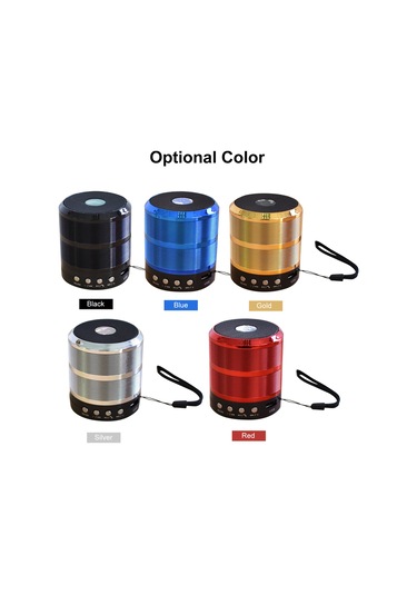 Samdoo Mavi/siyah/kırmızı/altın/gümüş Metal Hoparlör, Kablosuz Bluetooth 4.0, Tf Kartı/usb Destekli, 3w Güçlü Ses, 300mah Pil