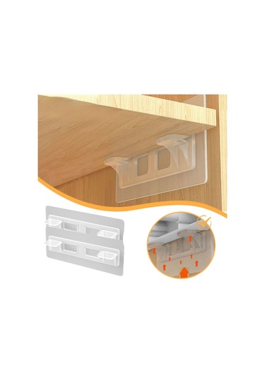 Periboia 4 Adet Raf Destek Aparatı Dolap İçi Raflar İçin 4&amp Çok Renkli