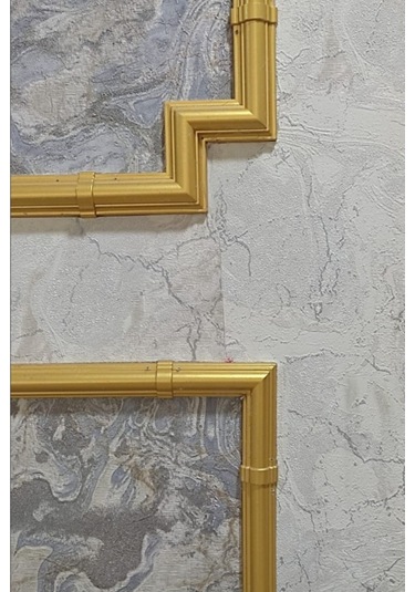 Kahve Eskitme 2,5 Cm Çita Uyumlu Dekoratif 4'lu M Köşe Motif Seti