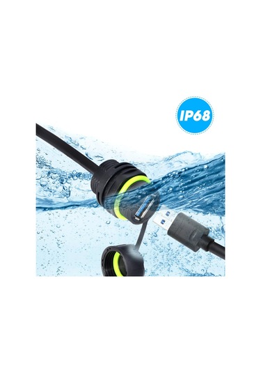 Erkek - Dişi Ip68 Su Geçirmez Rj45 Konnektör