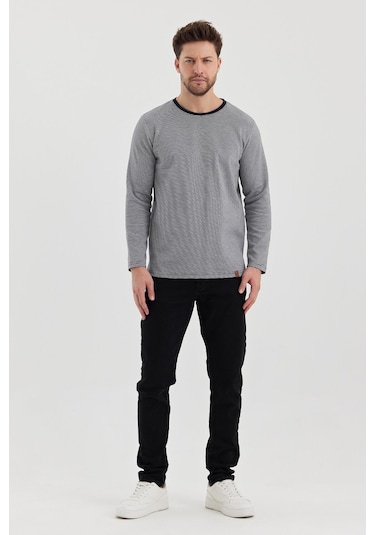 Alexander Gardi Alexandergardı Desenlı Yırtmaçlı Regular Fit Sweatshırt E22-751 00 001
