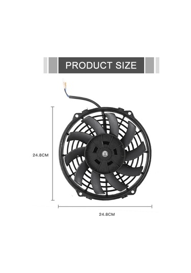 9 İnç 12v 80w Araç Güçlü Şanzıman Yağı Soğutma Fanı Montaj Accessorie, Boyut:9 İnç