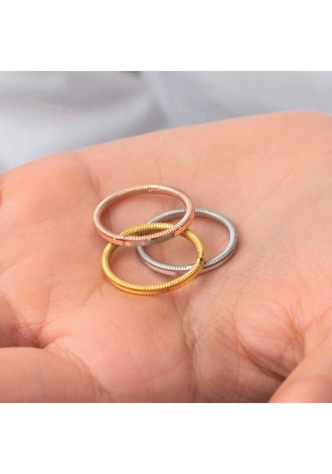 Casera's Gümüş 3 Renk Ajda Kadın Yüzük Csr2185645 Gümüş