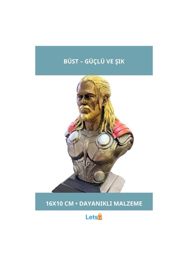 Marvel Thor Büst 16x10 Cm Detaylı Figür 1 Adet