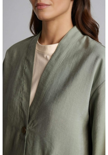 Defacto Regular Fıt V Yaka Modal Kimono H0673ax26spkh461 Haki-kh461