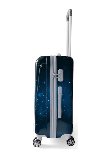 Coral High Renkli Desenli Pc Orta Boy Valiz 60cm 16827 Mavi