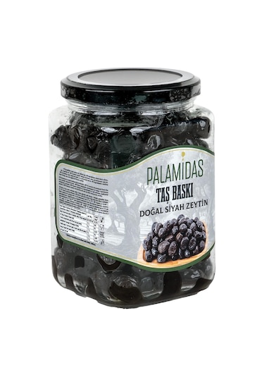 Taş Baskı Doğal Siyah Zeytin 400 Gr Cam Kavanoz