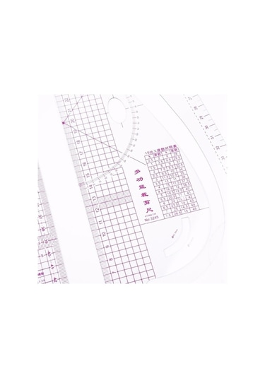 Flybuy 7 Adet Dikiş Eğrisi Metrik Cetvel Seti - Terzi Giyim Aracı