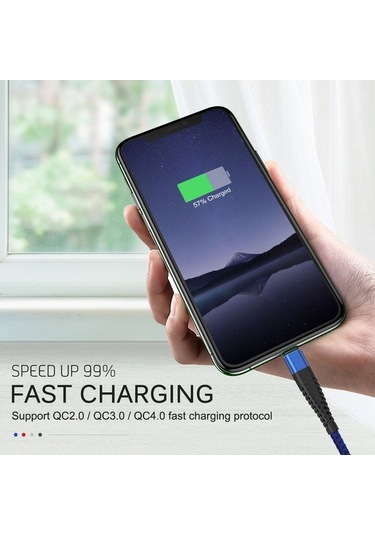 Prestigegoods 3a Hızlı Şarj Usb Kablosu İphone Uyumlu 13-11-6s-7-8 Plus İçin 3m Kısa Veri-şarj Telі