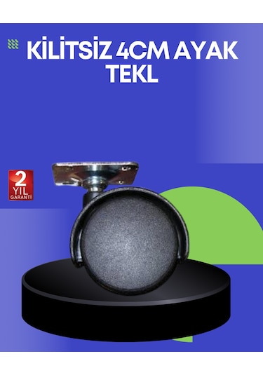 Sehpa Ve Ekipmanlar İçin 4 Cm Kilitsiz Ayak Tekli