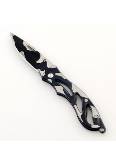 Valkyrie 2019 Zebra Katlanabilir Outdoor Kamp Cep Çakısı Siyah