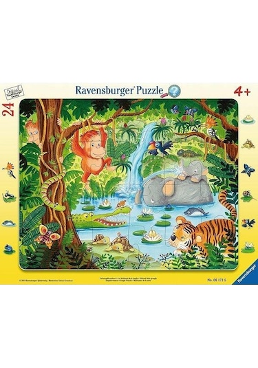 Ravensburger 24 Parça Çerçeveli Puzzle Jungle 061716