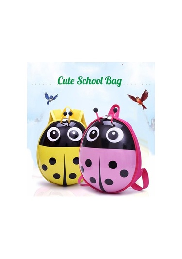 Three Beans Sevimli Karikatür Yedi Yıldızlı Uğur Böcek Çocuk Sırt Çantası Okul Çantası Yumurta Çantası Ilkokul Anaokulu Sert Kabuk Çanta Zkx35m Sarı
