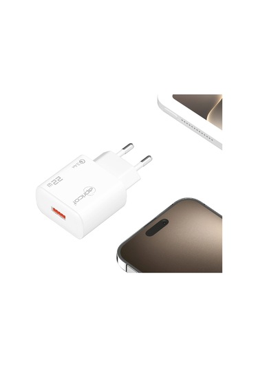 Apricot Apc-u422 22w Hızlı Beyaz Şarj Adaptörü Şarj Adaptörü