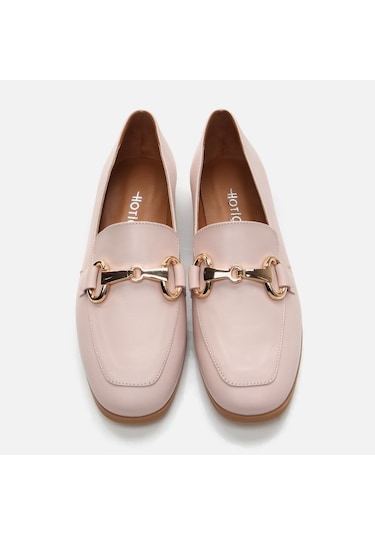 Hotiç Hakiki Deri Pudra Kadın Loafer 01ayh285080a700 Pudra