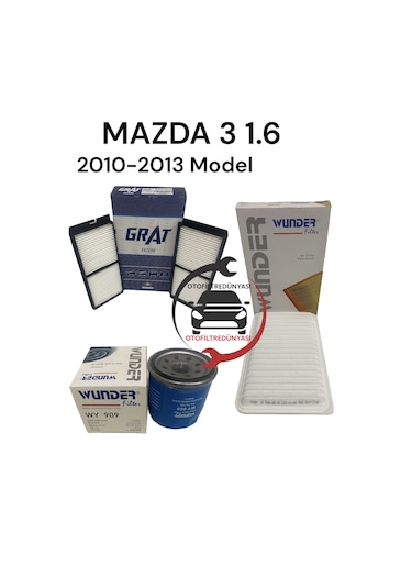 Mazda 3 1.6 Bl Wunder Filtre Bakım Seti 2010-2013