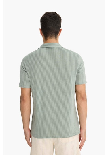 DeFacto Slim Fit Dar Kesim Polo Yaka Pamuklu Kısa Kollu Tişört X2594AZ25SPGN1217