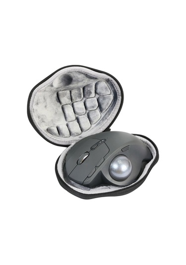 Aubyhe Logitech Mx Ergo İçin Sert Kılıf - Su Geçirmez Ve Şok Emici Taşınabilir Mouse Çantası Siyah
