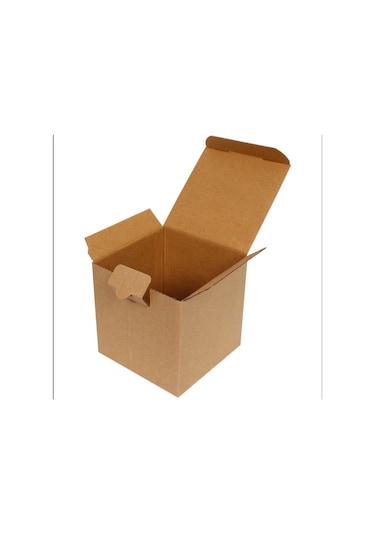Kraft Kilitli Kargo Kutusu / Ebat: 10,5x10,5x10,5 cm (100 Adet)