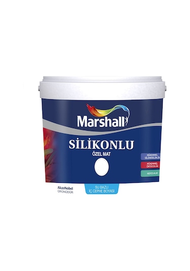 Marshall Silikonlu Özel Mat Iç Cephe Duvar Boyası 15 Lt 20 Kg