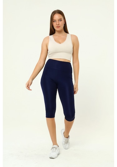 Kapri Tayt Toparlayıcı Yüksel Bel Lacivert Renk Lacivert