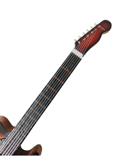 El Yapımı 1/4 Ölçek Minyatür Gitar Fender Telecaster Yellowburst