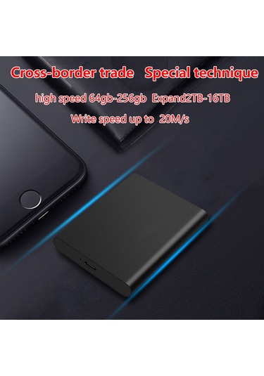 Teltree 2tb Solid State Harici Disk, 3.0 Hızlı, Telefon Ve Bilgisayar Uyumlu, Siyah, Taşınabilir Veri Depolama Aleti