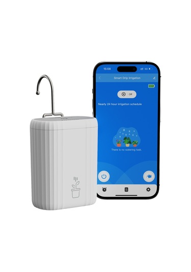 Mufunye Akıllı Sulama Cihazı, Wifi Uzak Kontrol, Zamanlı Otomatik Damla Sulama, Ev Bahçe Balkon Bitkileri İçin, Beyaz