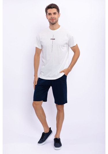 Arnetta Strong Krem Erkek Bermuda Takım