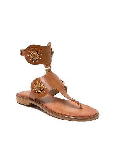 146 Camel Sandalet Kadın 21075 Myconian 2025 Greek Sandal Camel