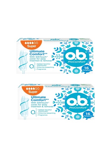 O.B. Pro Comfort Süper Tampon 16'lı 2 Adet