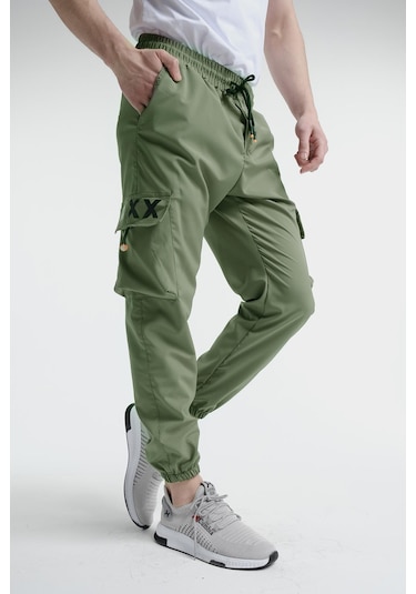Oksit Destry Slim Fit Kort Paraşüt Kargo Cepli Erkek Eşofman Alt 001