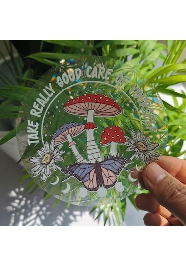 Şık Pencere Çok Renkli Şeffaf Etiket Rahat Dokunmatik Desen G Diğer