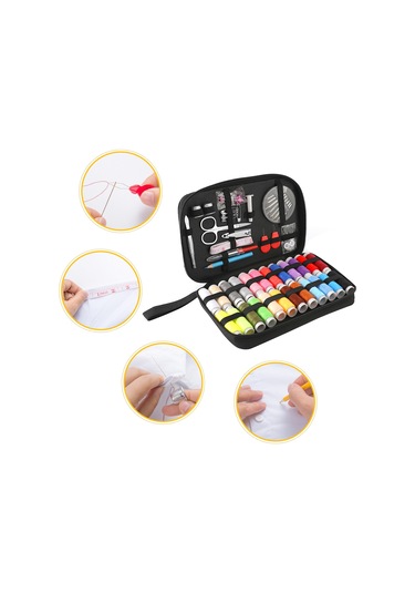 Yaleker 95 Parçalı Premium Dikiş Seti - İğne, İplik Ve Tamir Malzemeleri Dahil Çok Renkli