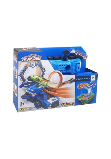 Oyuncak Polis İtfaiye Araçlı Oyun Seti 43 Parça - Mavi Mavi