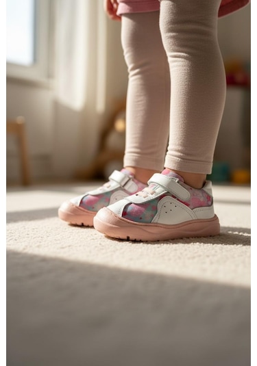 Tuğba Ortopedi 113 Bebek Deri Sneaker Beyaz/pembe