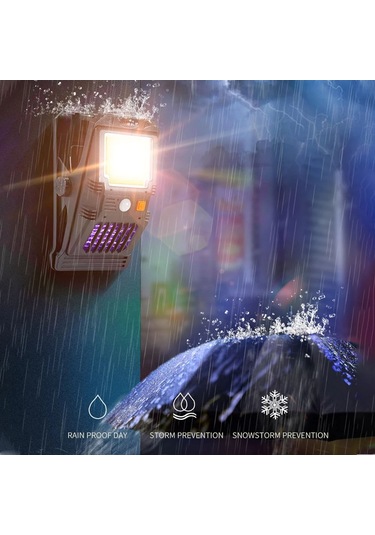 Sones E-smarter W7104-1 Klipsli Yama Güneş Enerjili Duvar Lambası Sivrisinek Öldürücü Lamba Taşınabilir Vücut Sensörlü Açık Bahçe Lambası